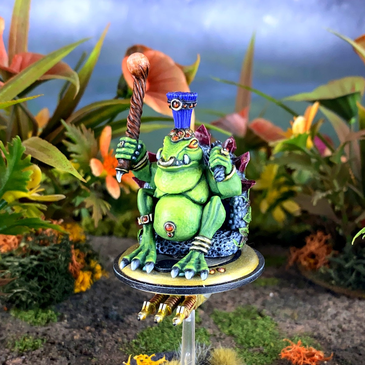 Lord Three-Snakes: Bizaza Noble Adventurer on flying throne