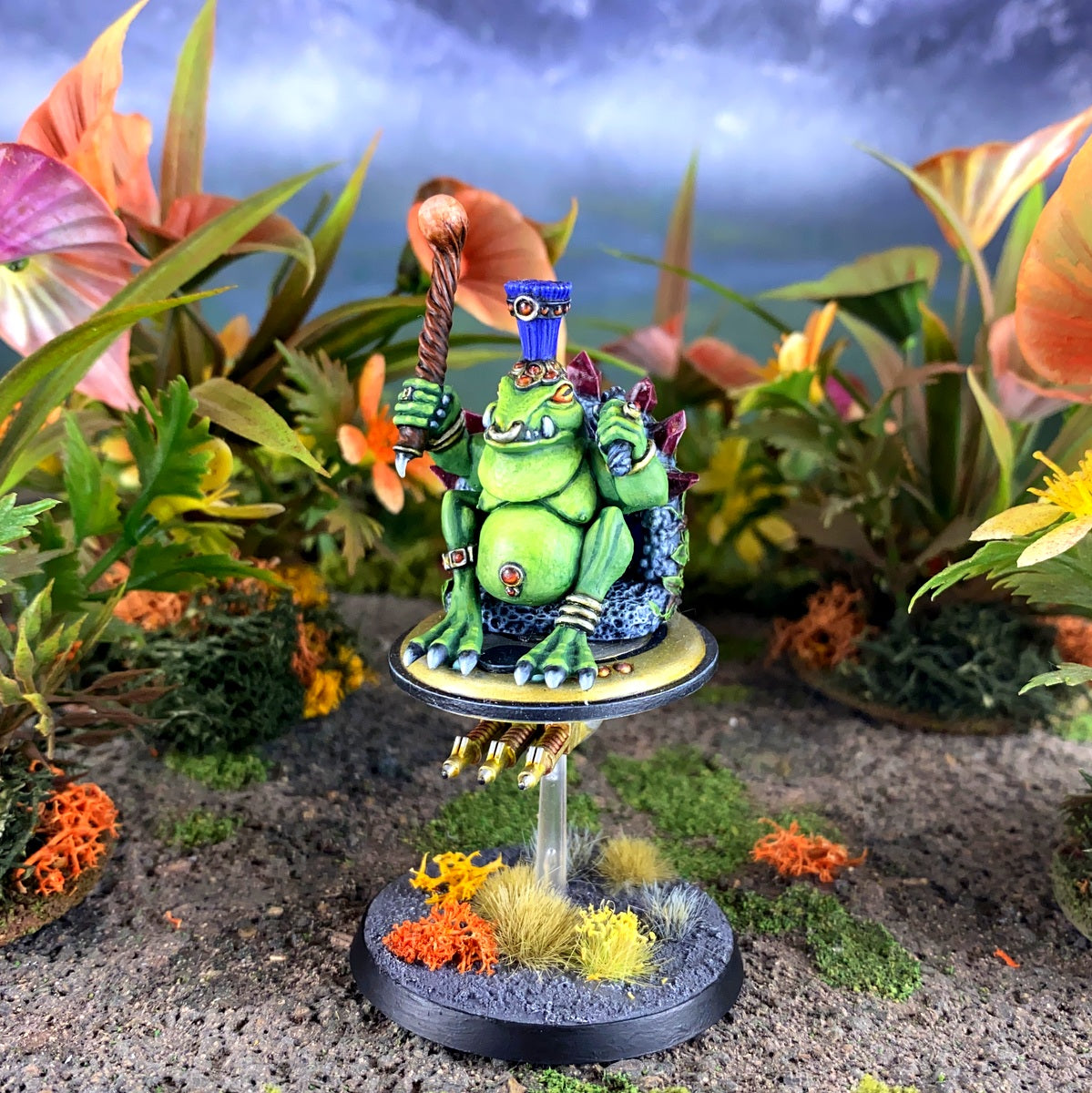 Lord Three-Snakes: Bizaza Noble Adventurer on flying throne